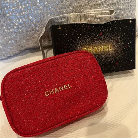 chanel toiletry pouch|chanel pouch with chain.